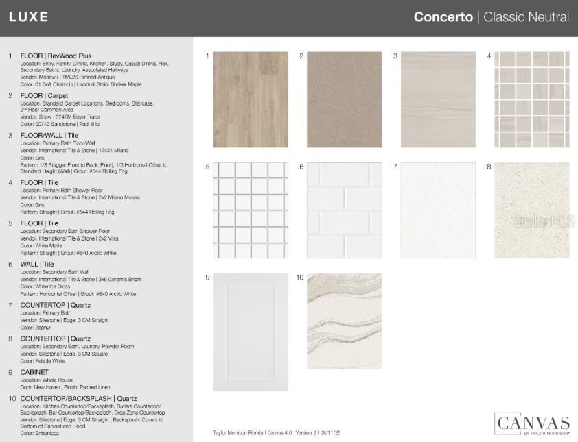 11235 Carding Mill Lane design selections! This home is currently under construction and selections are subject to change.