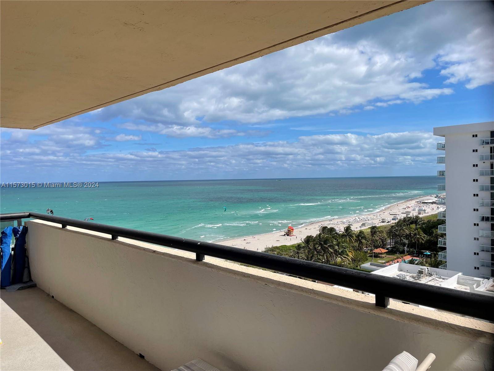 ENDLESS VIEWS OVER THE BEACH AND THE INTRACOASTAL WATERWAY FROM THIS CHARMING DOUBLE CORNER 1 BEDROOM UNIT FACING SOUTH.