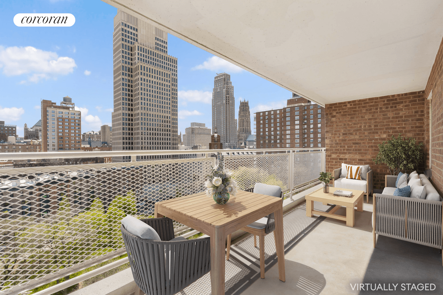 NOW AVAILABLE RARE FIND THREE BEDROOM TWO FULL BATHS WITH PRIVATE TERRACE IN MORNINGSIDE GARDENS This high floor and sun drenched home is located in an oasis of Morningside Heights.