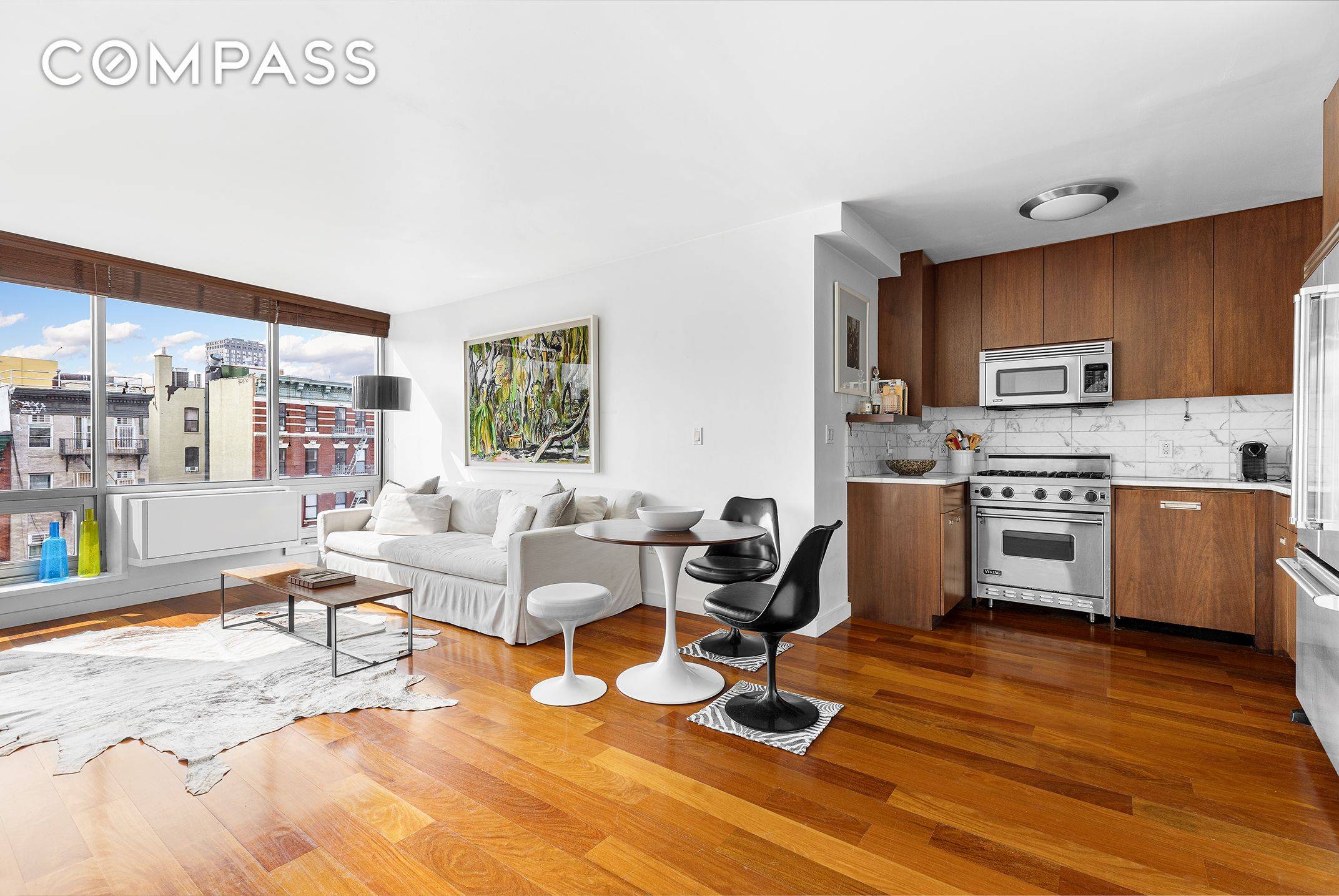 At the crossroads of the East Village and Lower East Side, this mint condition condominium one bedroom penthouse provides a unique luxury living space in a coveted downtown location !