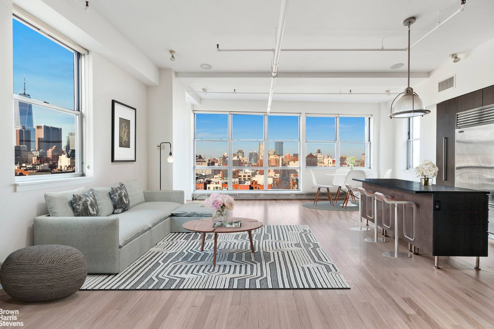 Enjoy brilliant light and non stop city views from 4 exposures in this sprawling 1, 800 square foot full floor corner loft located right at the crossroads of Soho, Nolita ...