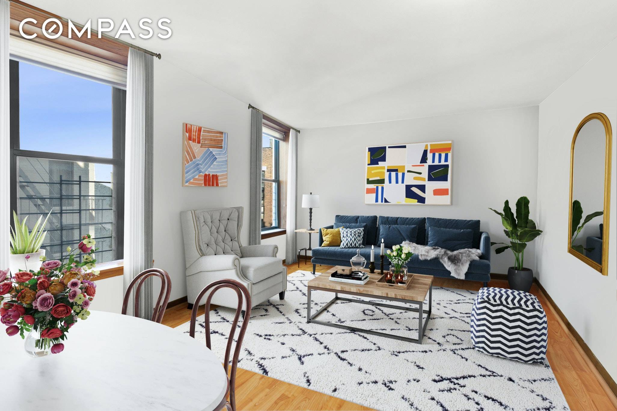 Around the corner from the Brooklyn Museum, right off Washington Avenue is a three bed, two bath light filled apartment filled with charm and space.