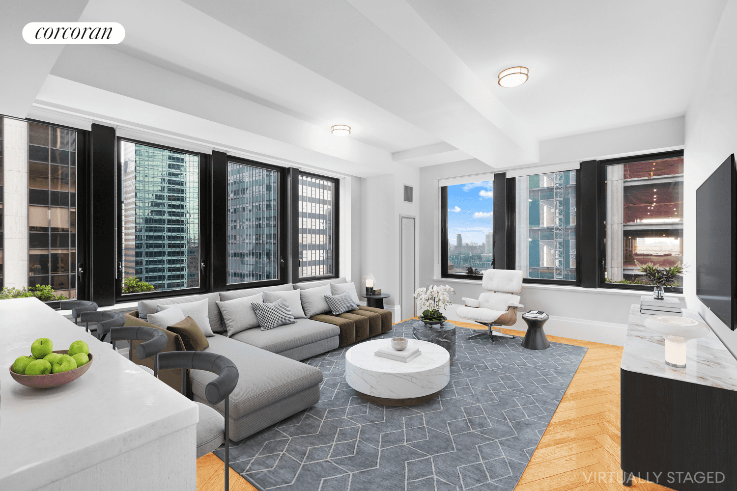 23A, A rare residence occupying the entire 23rd full floor in an Art Deco luxury doorman condominium with 2 private terraces.