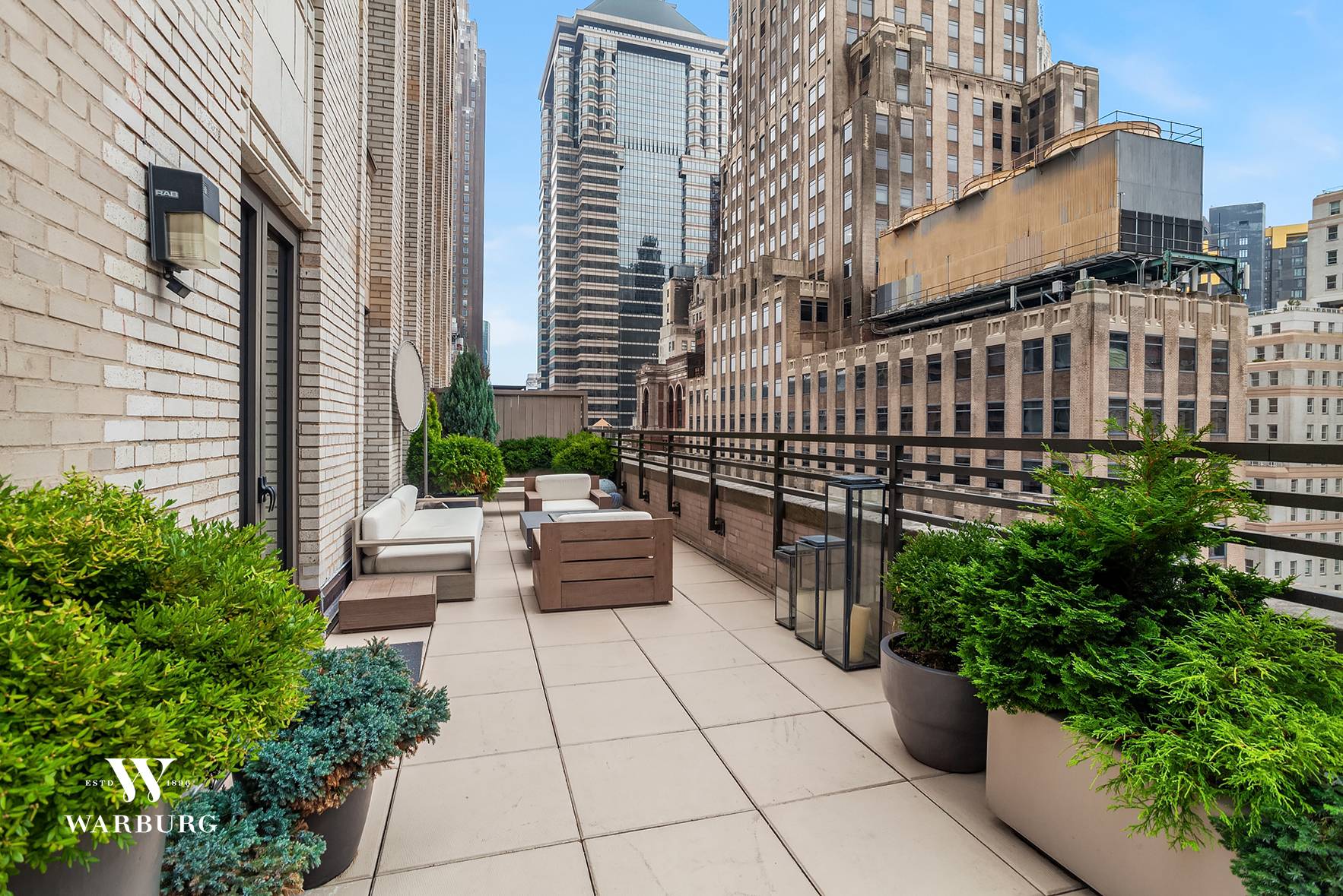 PH 2501 is a rare and distinctive oasis featuring a massive south and west facing L shaped terrace that boasts 87' feet of landscaped outdoor space complete with lighting and ...