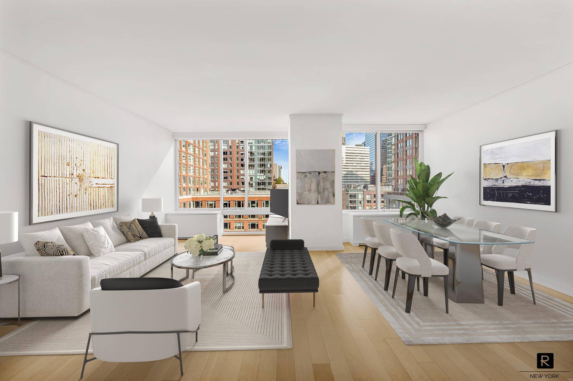 This CetraRuddy designed two bedroom home in River amp ; Warren, a Luxury Condominium located in North Battery Park West Tribeca.