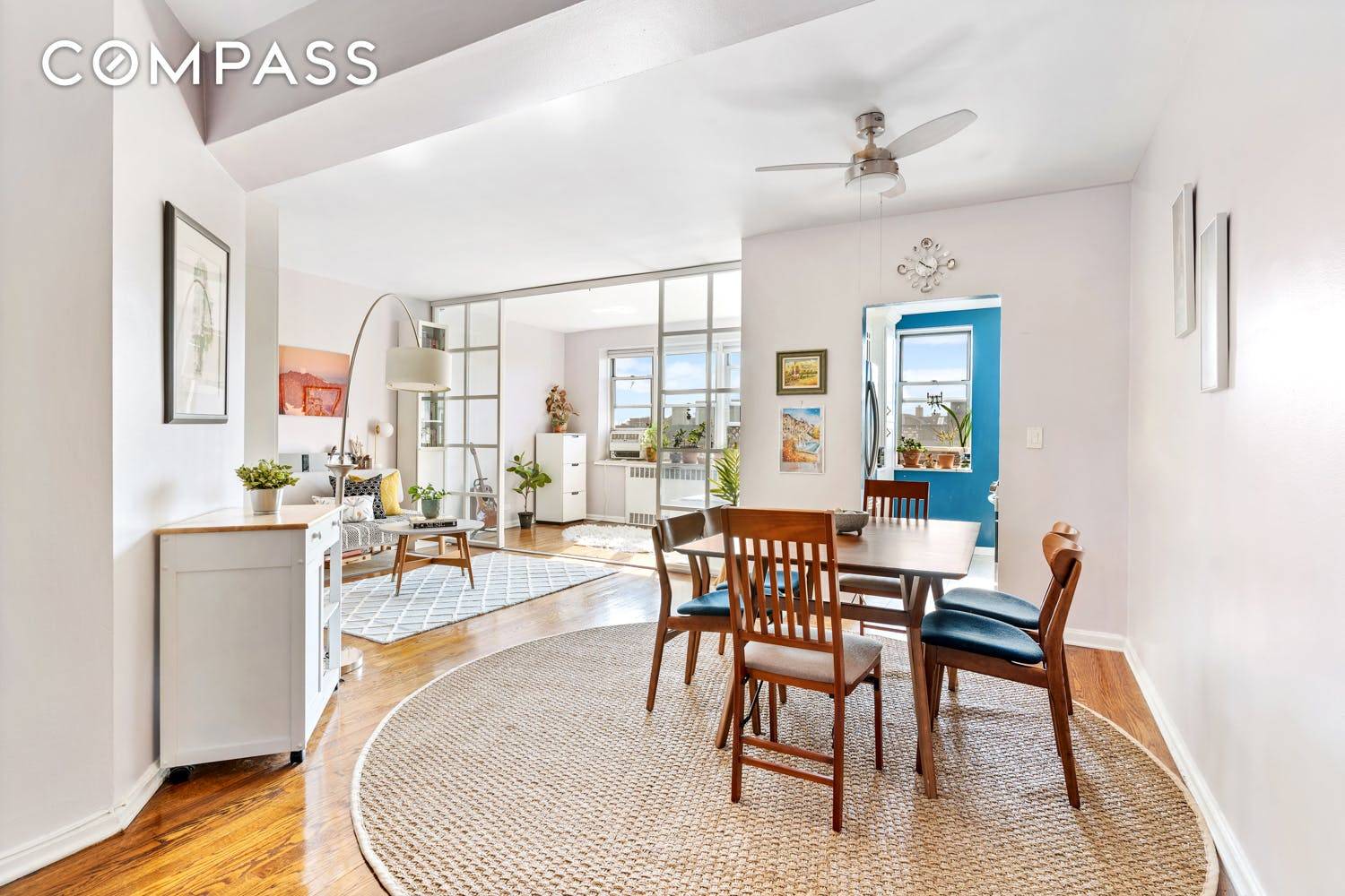 Make your home in lovely Jackson Heights in this beautiful one bedroom, one bathroom featuring abundant natural light, garden views and flexible living space at The Monroe, a stately postwar ...