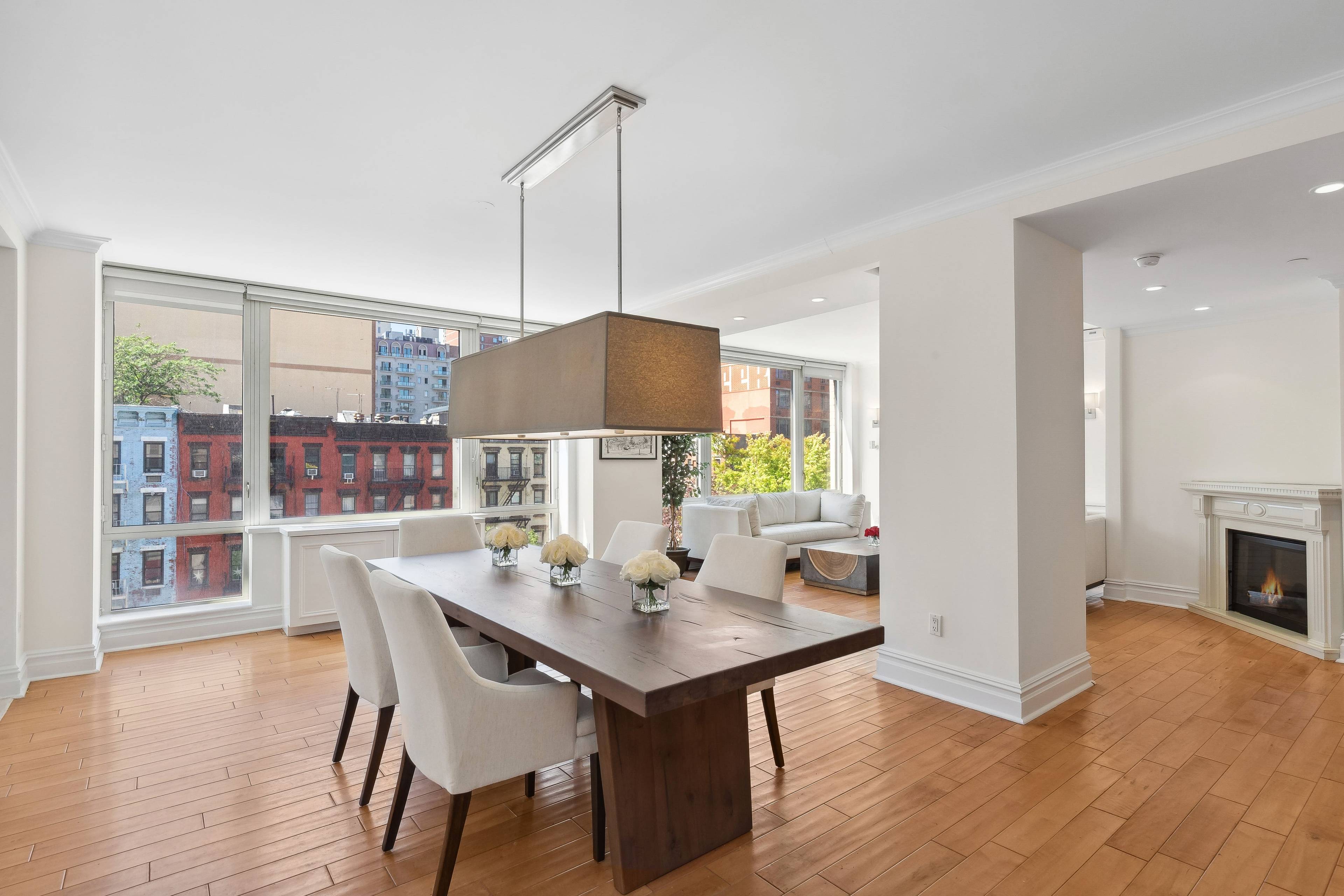 Welcome to this sun drenched corner condo at Bridge Tower Place, a custom renovated 5 bedroom, 5 bathroom home with triple exposure, a home office, immense storage, and classic city ...