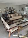 Living area with finished concrete floors