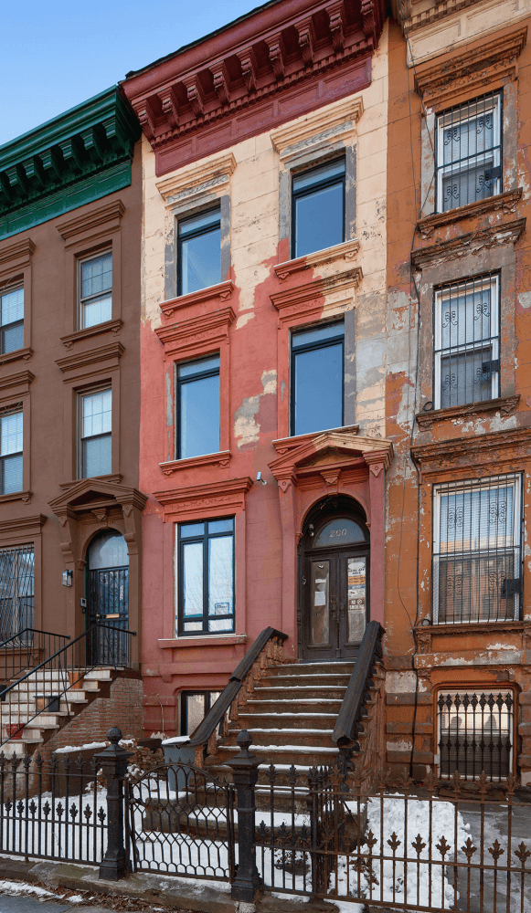 Situated within the historic neighborhood of Bedford Stuyvesant, 200 Lefferts Place stands as an elegant brownstone townhome awaiting your final customizations, with renovations nearing 70 completion.