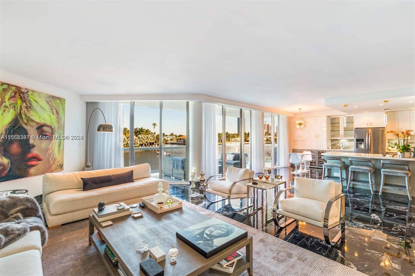 COMPLETELY REMODELED 3 BED 3 BATHS TOWNHOME LOCATED AT THE TERRACES AT TURNBERRY WITH ENDLESS VIEWS DOWN THE INTRACOSTAL WATERWAY.