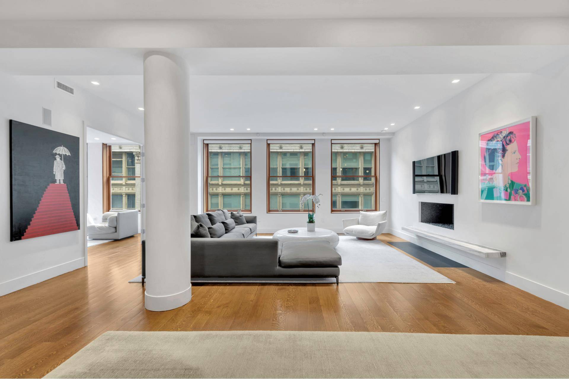 Located at the crossroads of Flatiron and Chelsea, this expansive 3 bedroom 3 bathroom loft, at the Altair, is a showpiece of luxury and design.