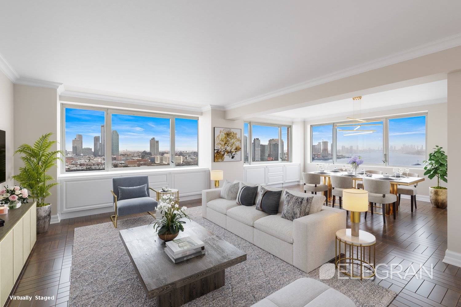 Priced to sell, this rarely available and highly sought after convertible 3 bedroom, 2 bathroom features stunning views of the East River from every room !