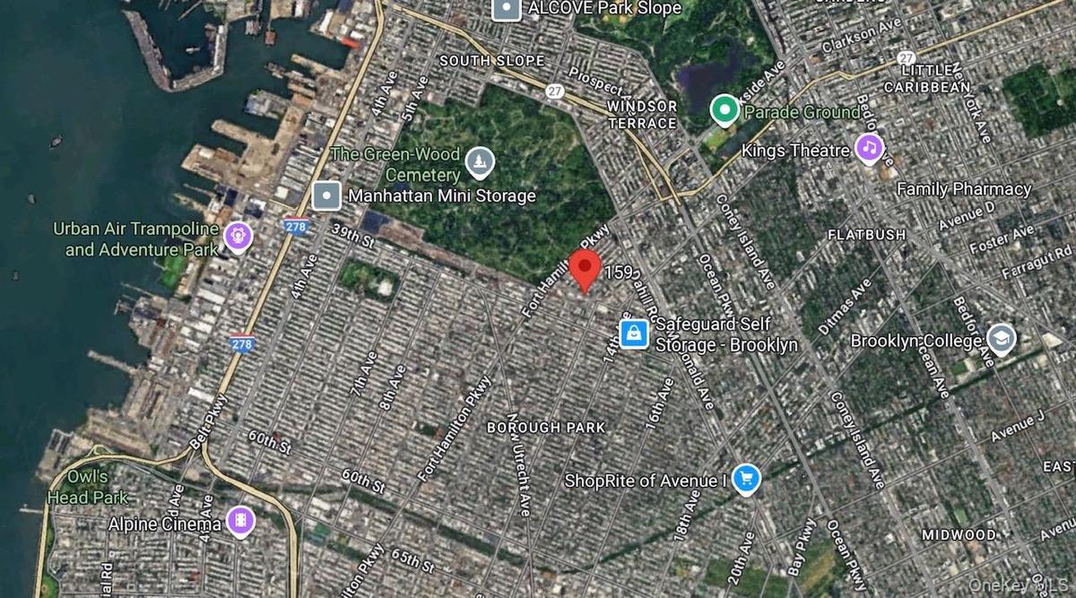Aerial overview of property's location