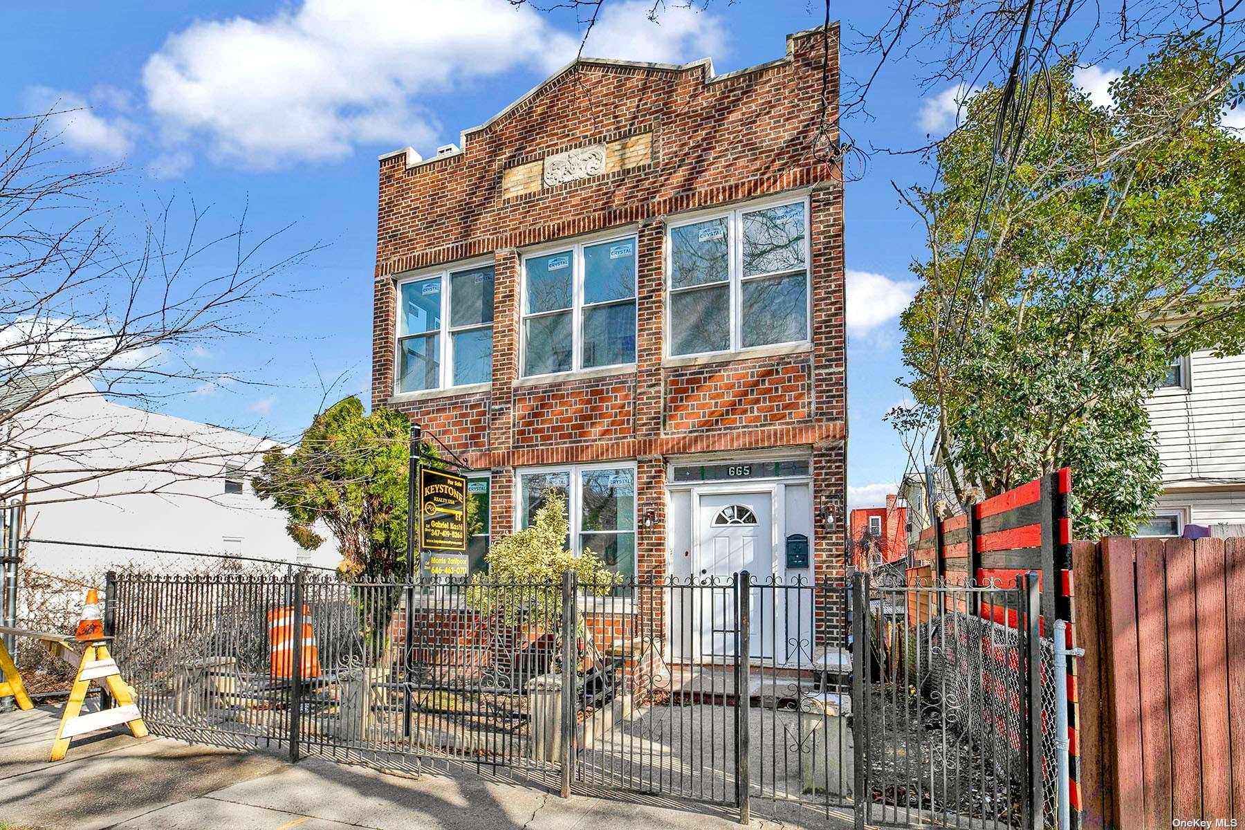 665 Pine street is a 22x57 built legal brick 3 family nestled on a beautiful tree lined street of East New York City Line.