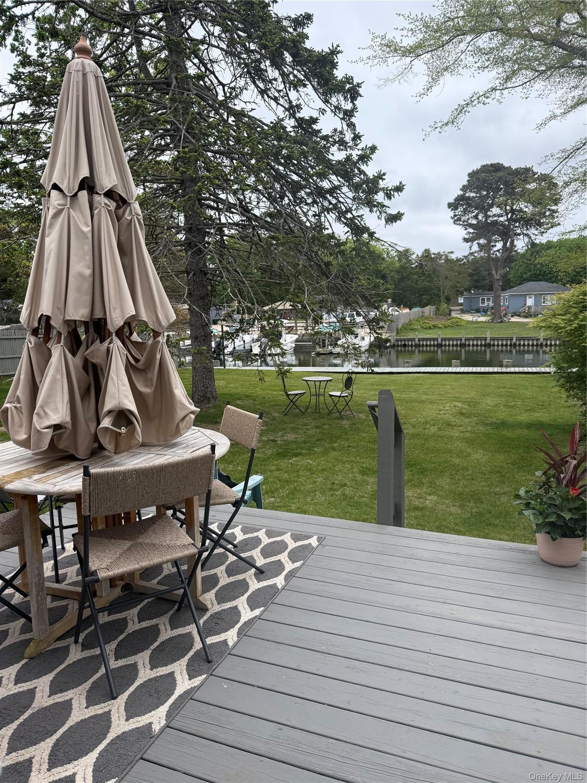 Private outdoor space for summer evenings
