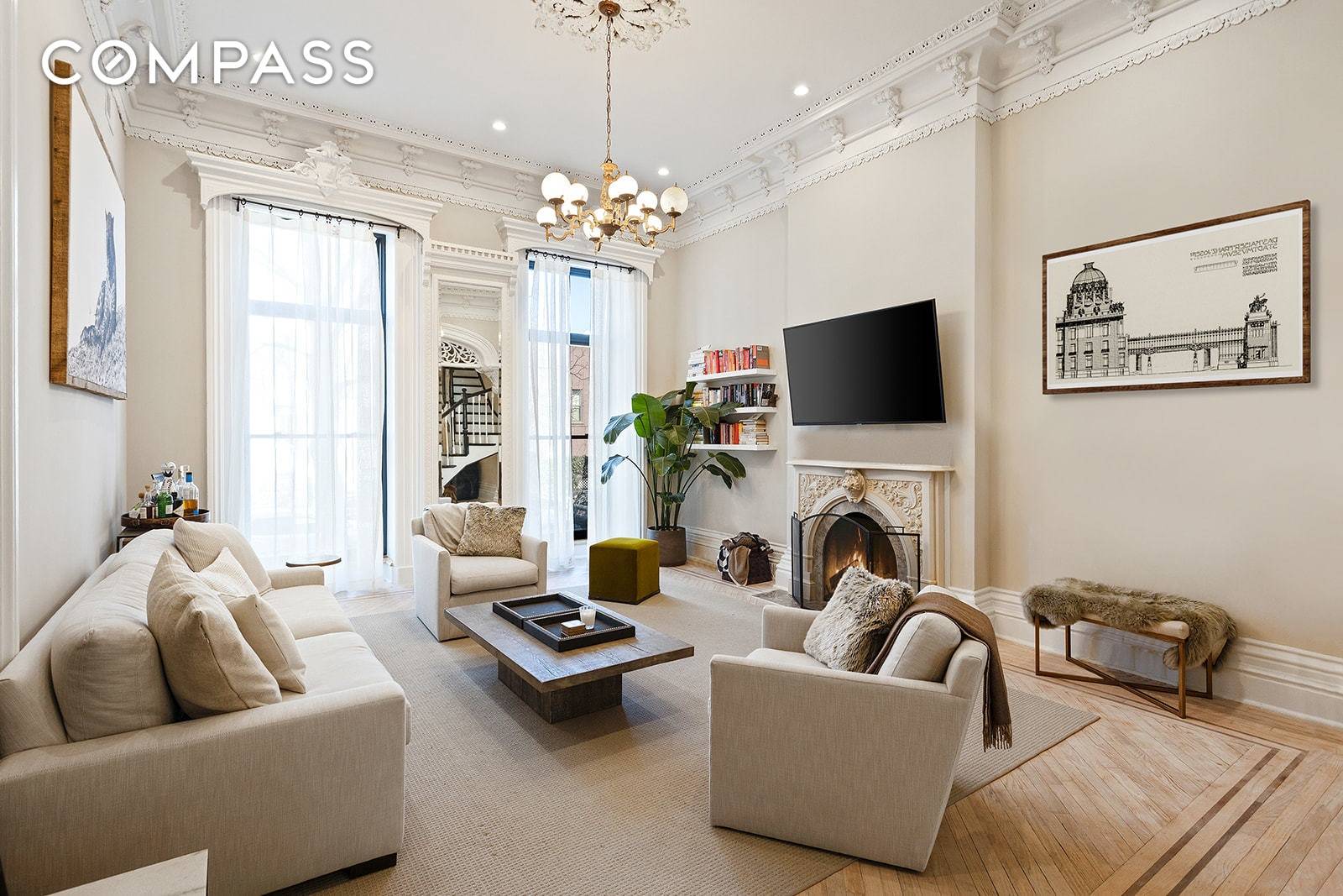 Old world charm meets modern convenience in this phenomenal nearly 3, 000 sq ft duplex apartment.