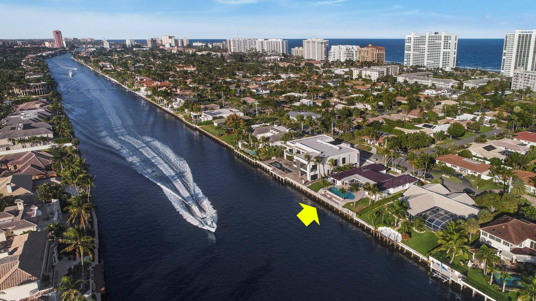 Fully furnished and turnkey with Flexible lease term Amazing opportunity to live on one of Boca Raton's most prestigious streets in a beautiful intracoastal home with wide water views !