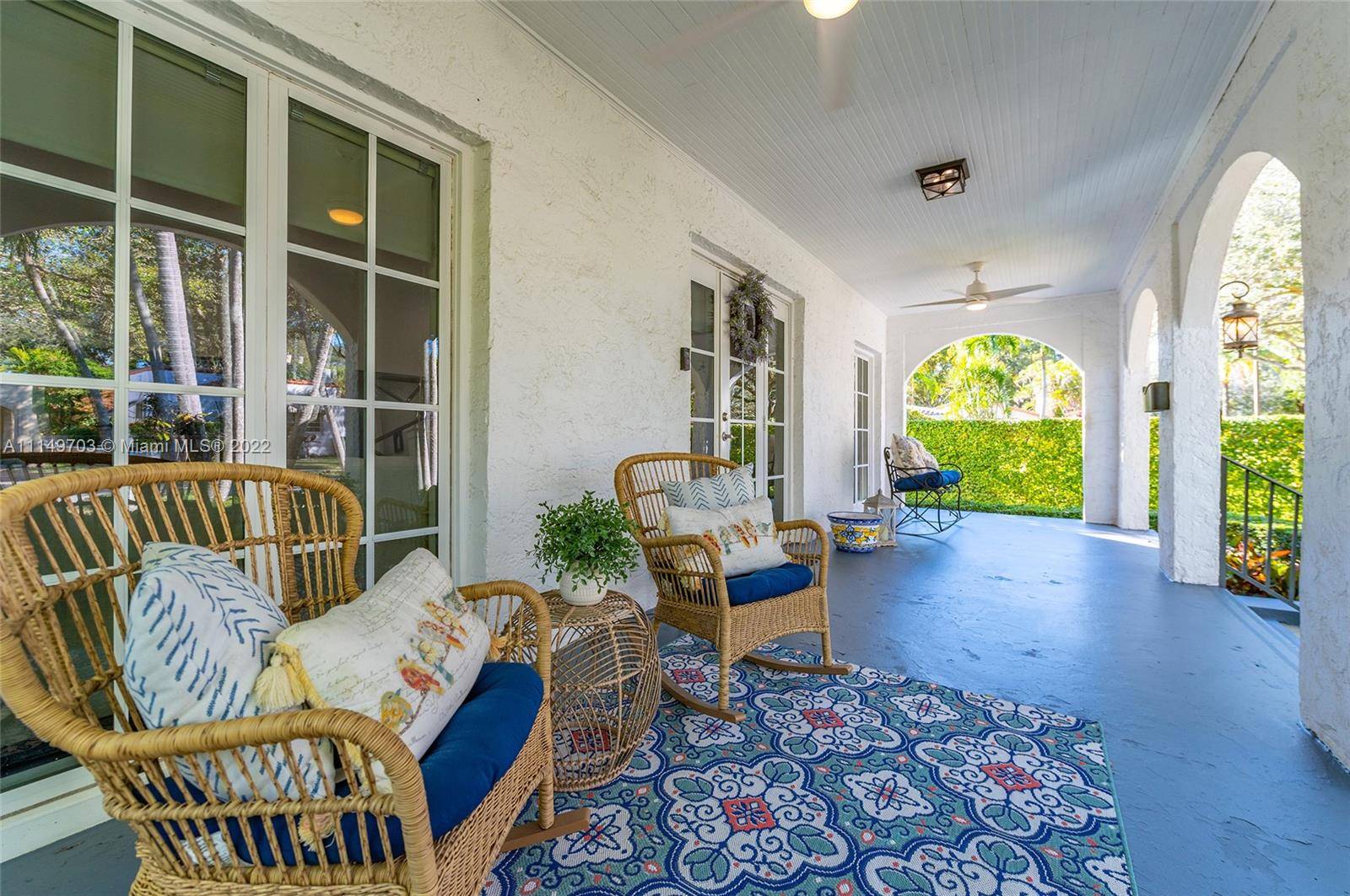 Back on the market ! Light, airy and charming, this updated Coral Gables Old Spanish style home features bright interiors and delightful details.