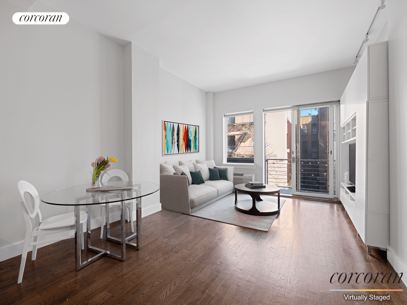 Generously proportioned and sun lit, 698sf one bedroom condominium in prime Lefferts Gardens with balcony, in unit laundry, soaring 10'3 ceilings, room for living room and dining table, and a ...