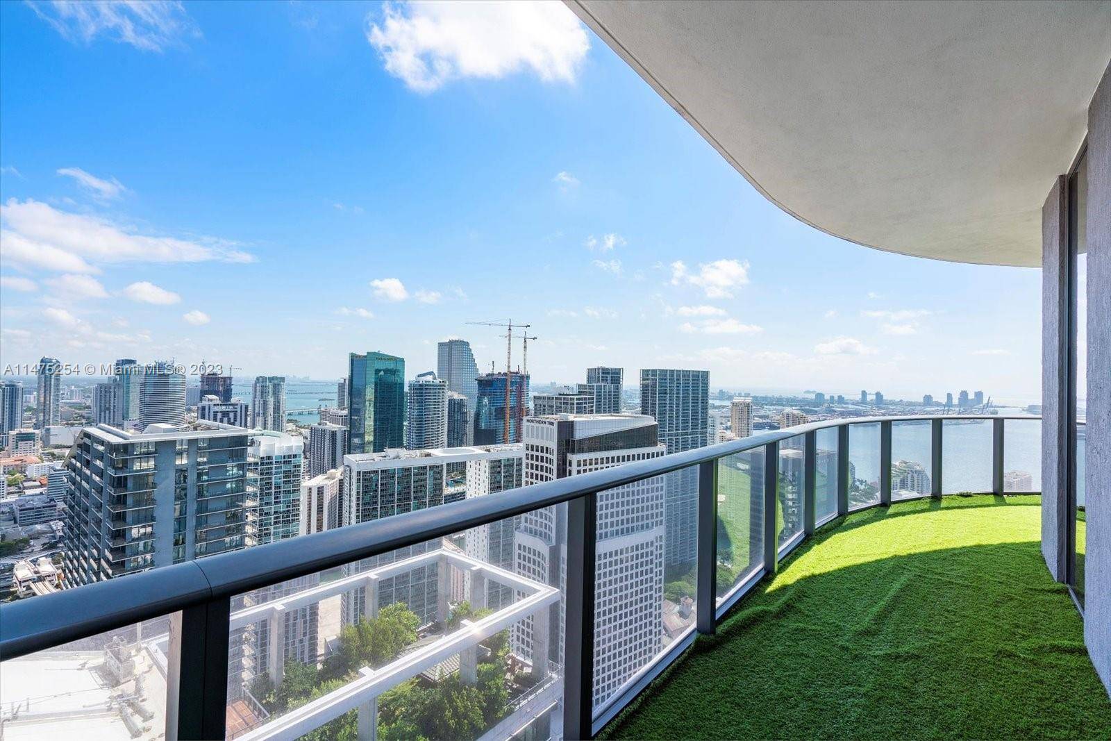 Magnificent 2 2 corner UNIT 5505 residence, penthouse line with panoramic Miami skyline views enjoying at night Miami Brickell shining through colorful bright lights, is very impressive !