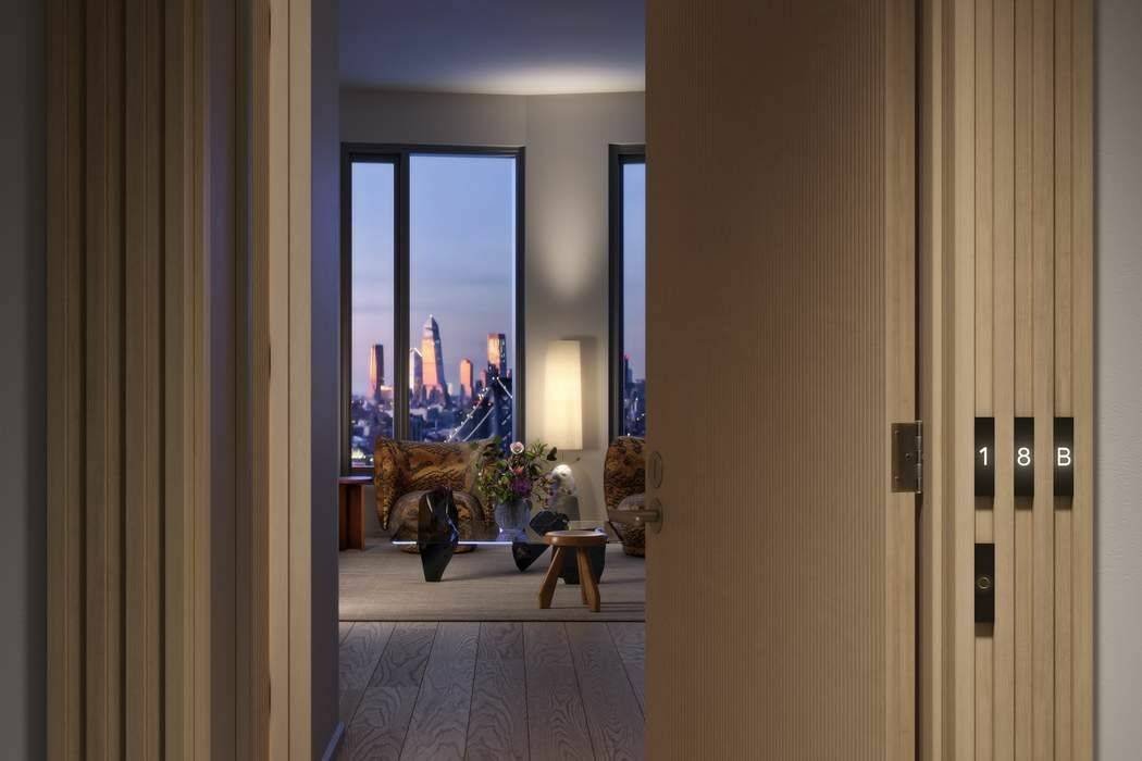 Offering views of the New York Harbor and Downtown Brooklyn, Residence 23D is the definition of reimagined luxury in the heart of Dumbo.