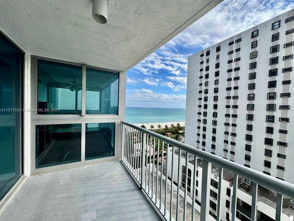 MIRASOL Beautiful spacious 12th floor 1 bedroom 1, 1 2 bath updated condo facing south with ocean, Miami skyline and intracoastal views and large balcony in newly remodeled oceanfront building.