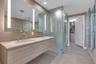 Master bathroom and walking in closet