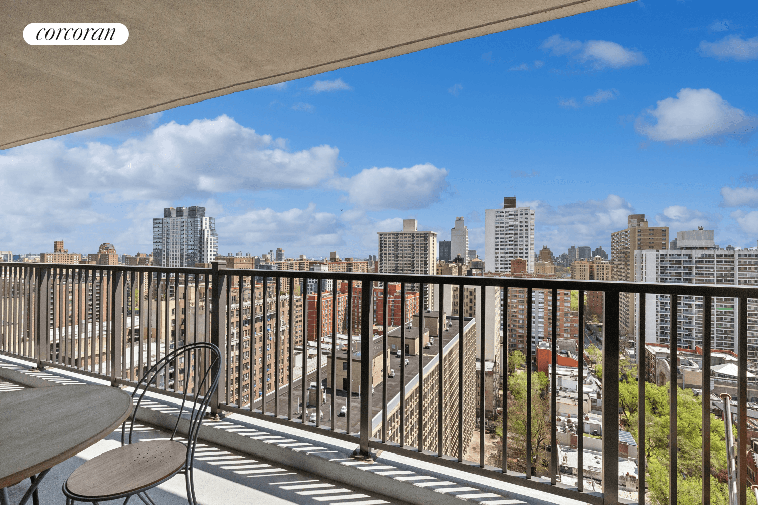High Floor One Bedroom with Oversized Balcony and Incredible Views in Full Service Upper West Side Condo Building !