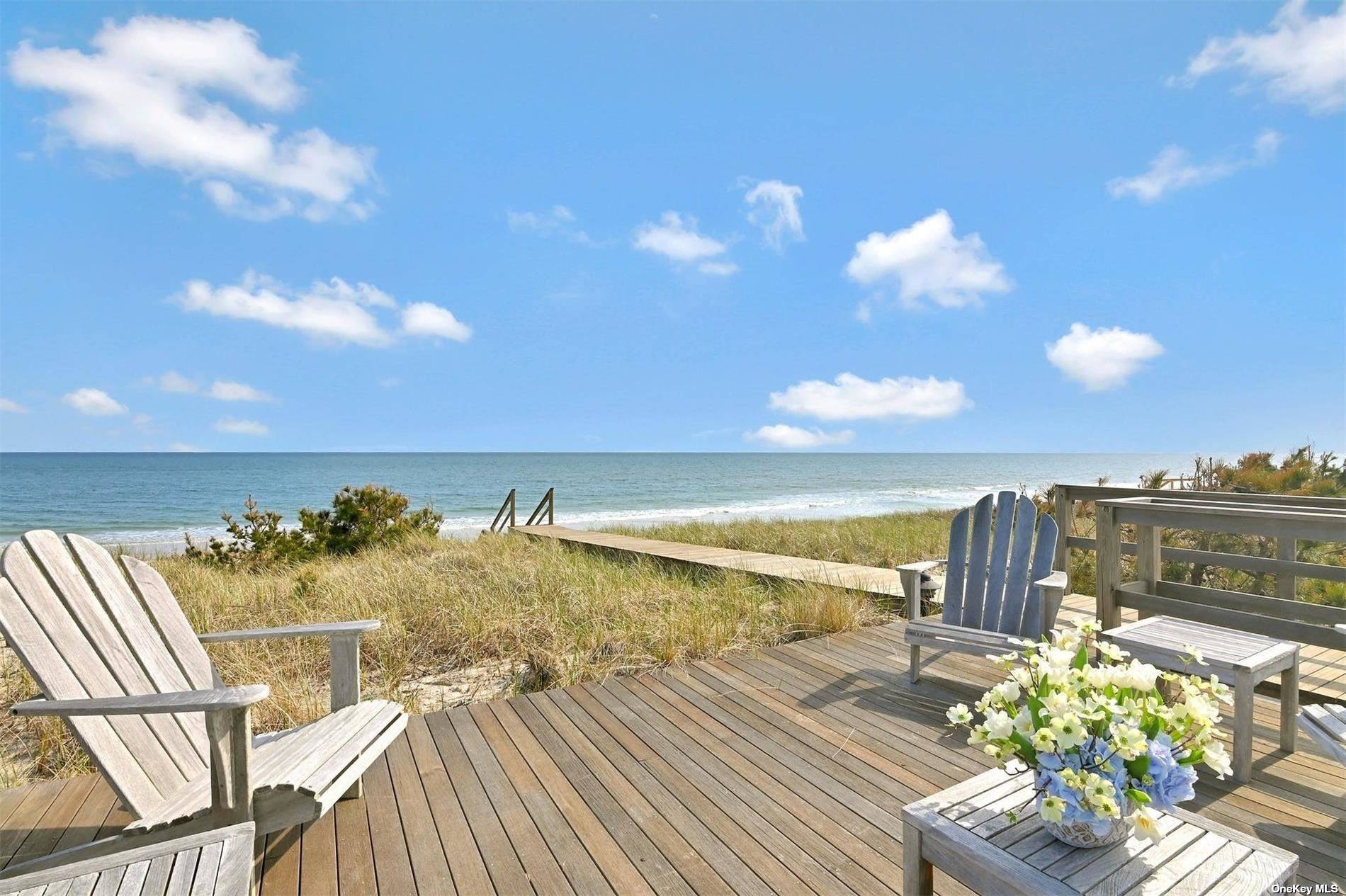 Live in laid back luxury in this oceanfront home in Quogue, one of the most desirable areas of the world famous Hamptons.