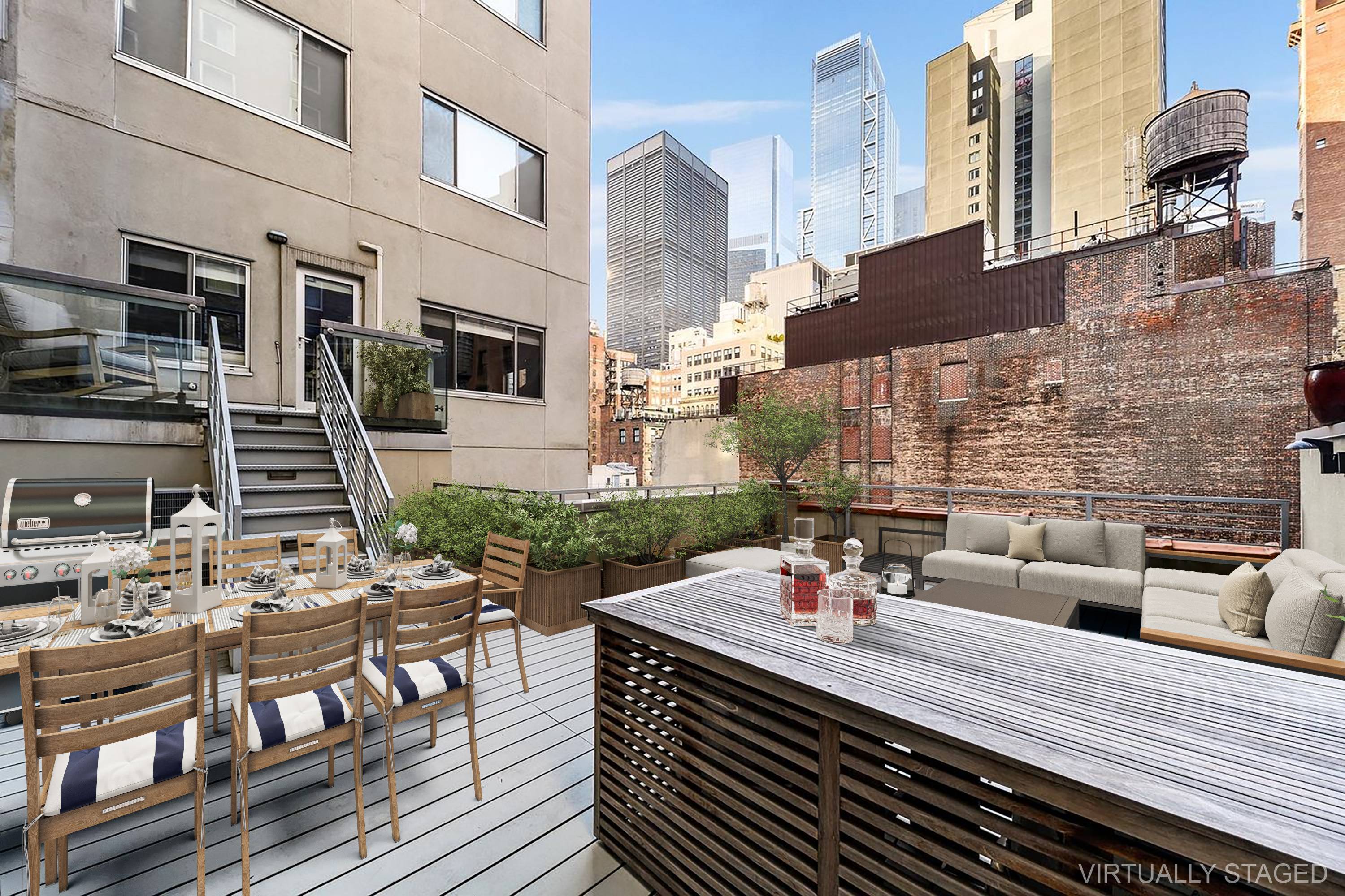 Two large terraces with over 830 square feet of private outdoor space, must see !