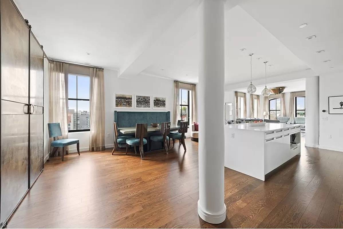 Exceptional 3 bedroom, 3 bath apartment on a high floor in a full service Tribeca condominium is available to lease beginning September.