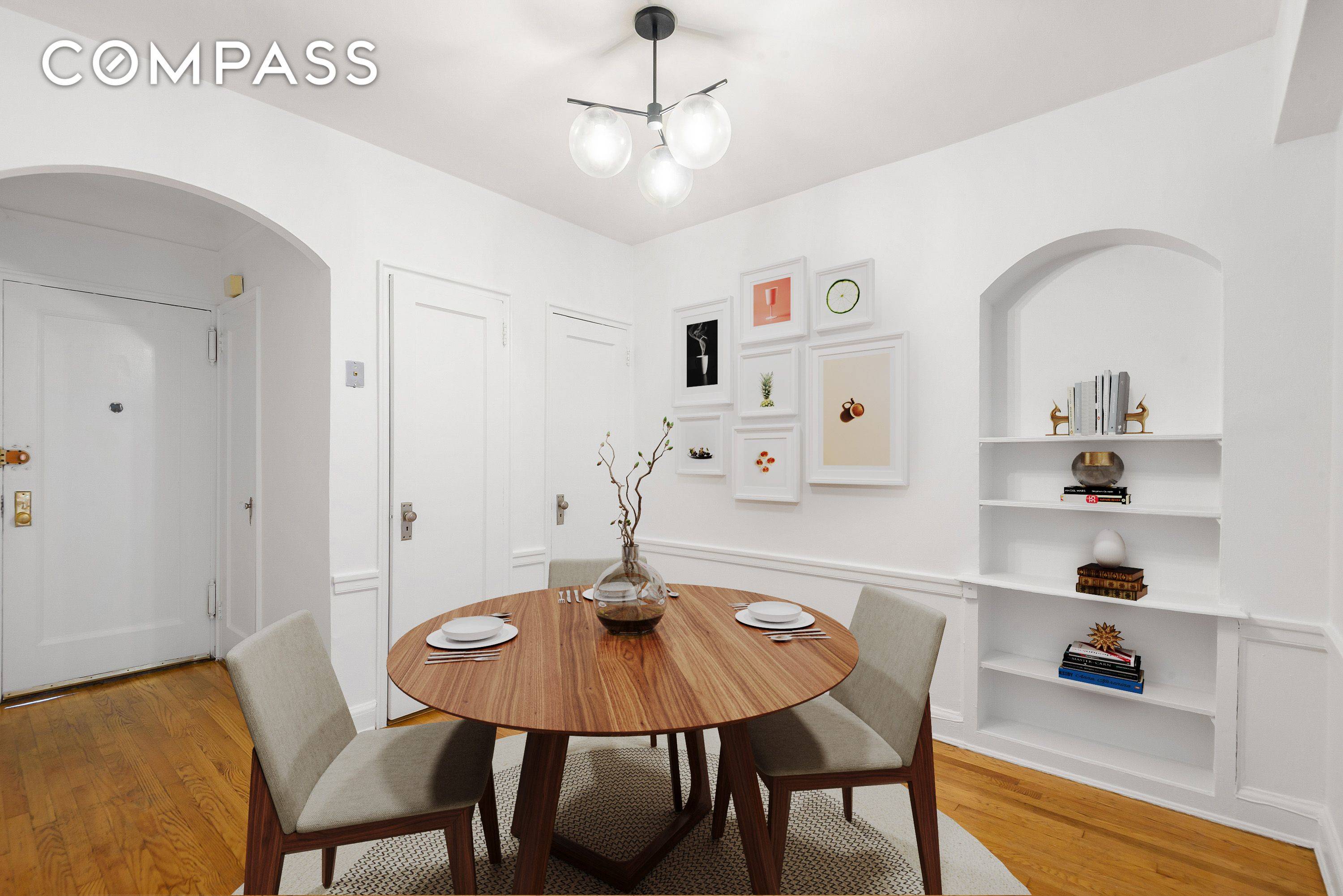 This Art Deco inspired pre war junior four one bedroom plus formal dining room is located in South Midwood less than a block from Brooklyn College.