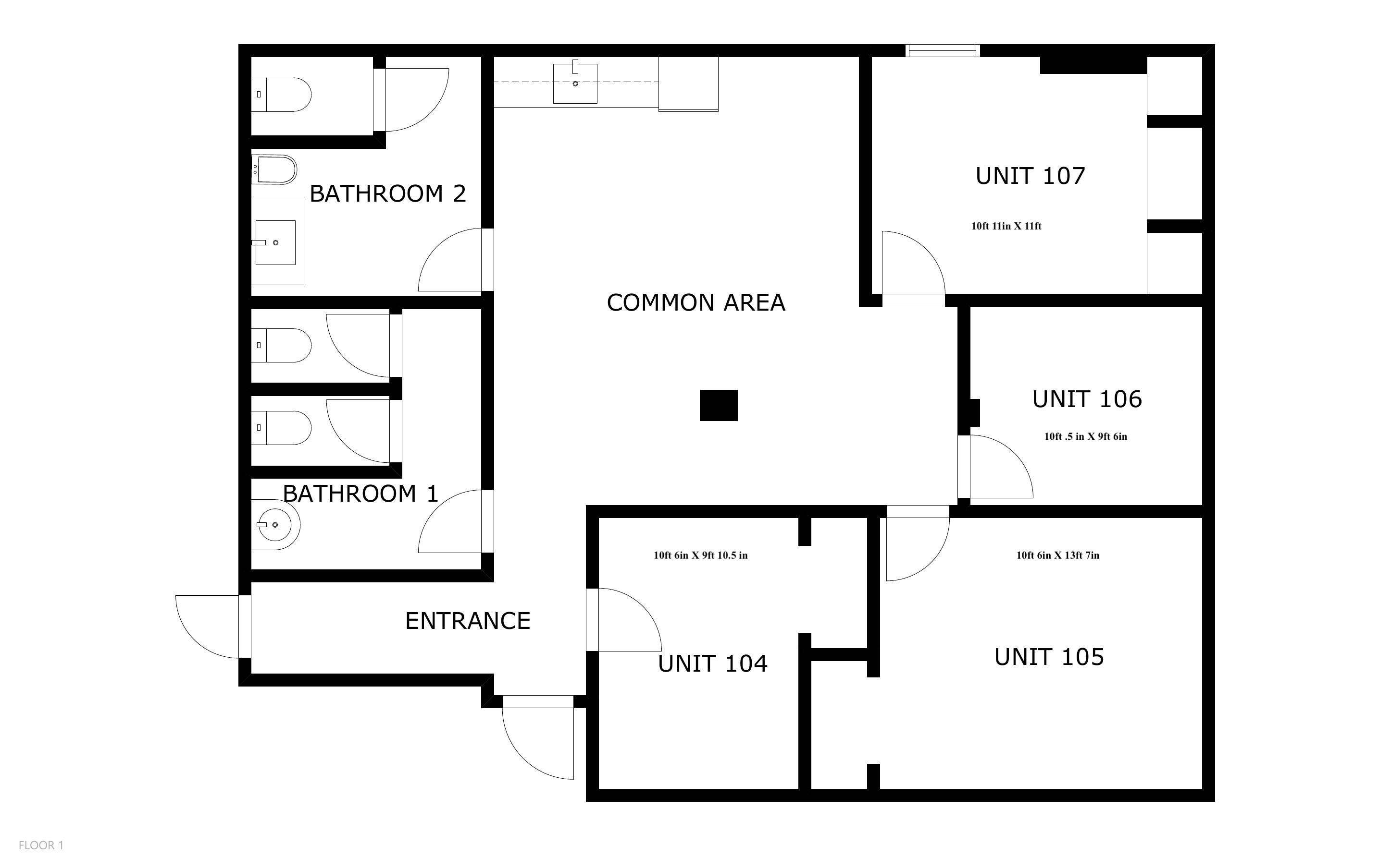 1st Floor Office Space, 2 different individual units.