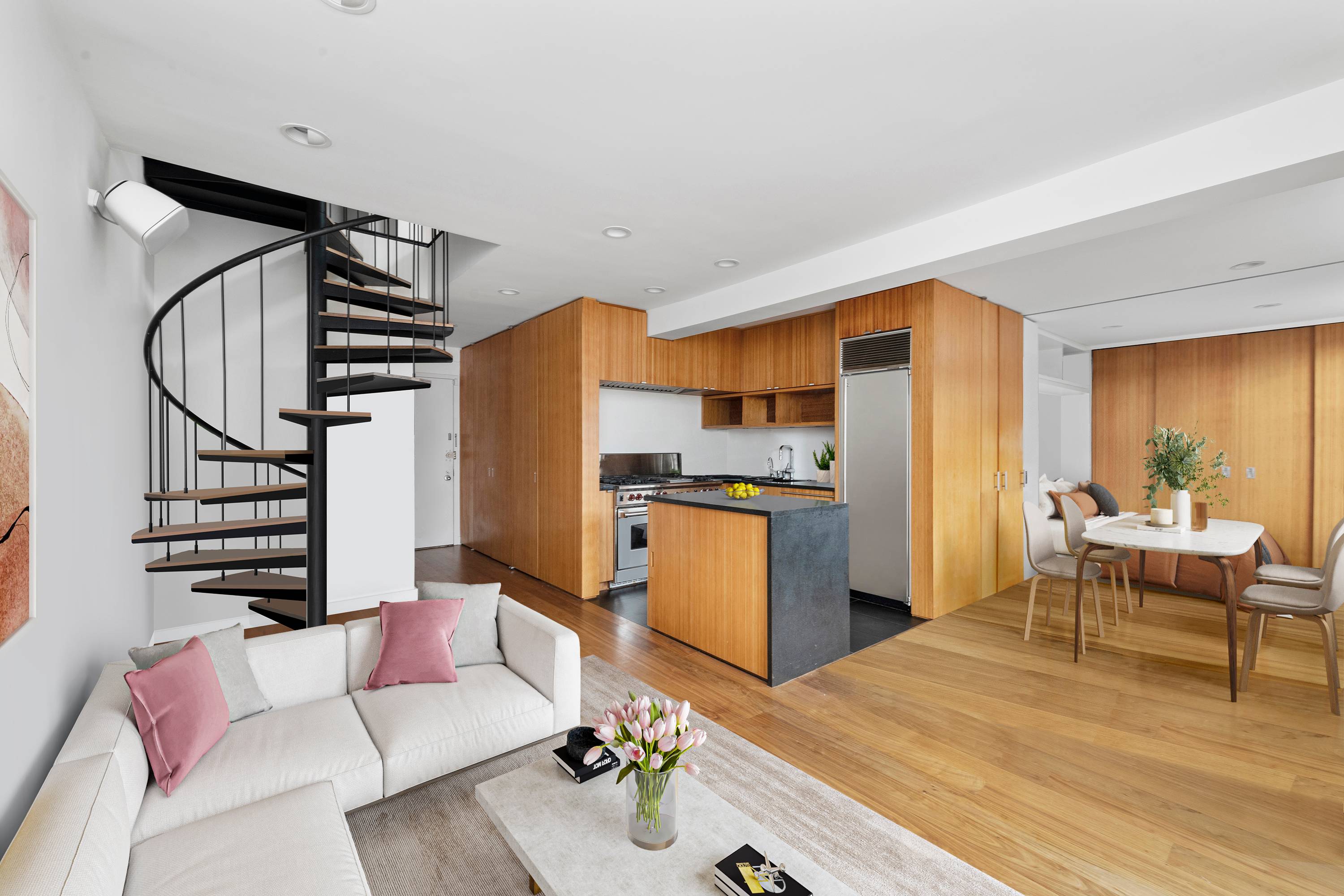 Skylight Penthouse Duplex w Private Rooftop and Custom Finishes Welcome to this one of a kind duplex penthouse with private outdoor space and high end customizations throughout, a gut renovated ...