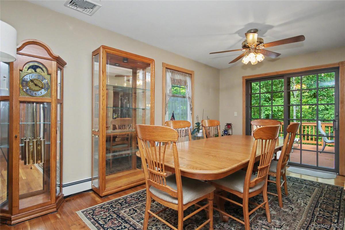 Dining Room with Sliders to the Deck