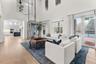 Living Room with pool views and removable elevator