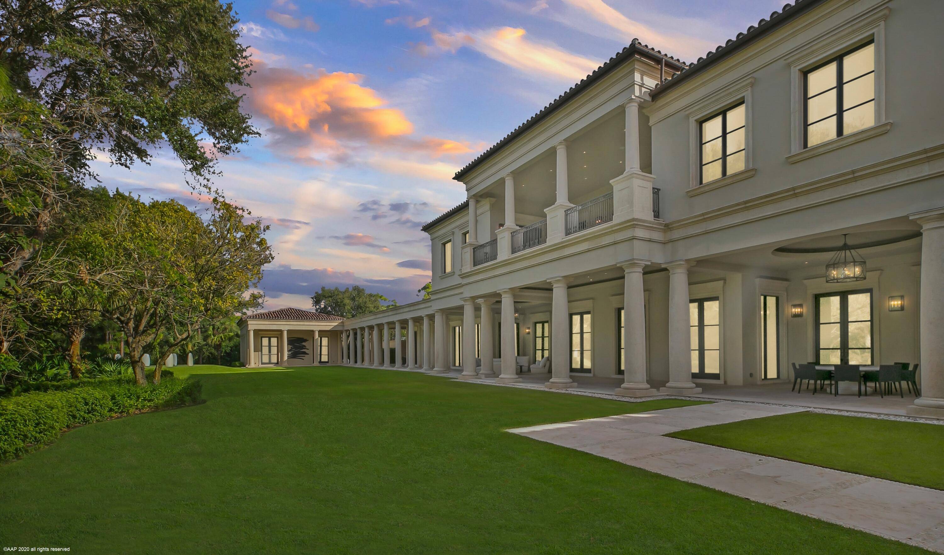 Situated on an oversized double lot in the prestigious Bear's Club located in Jupiter, Florida, this custom Palladian styled estate residence offers 33, 705 total square feet with 7 bedrooms, ...