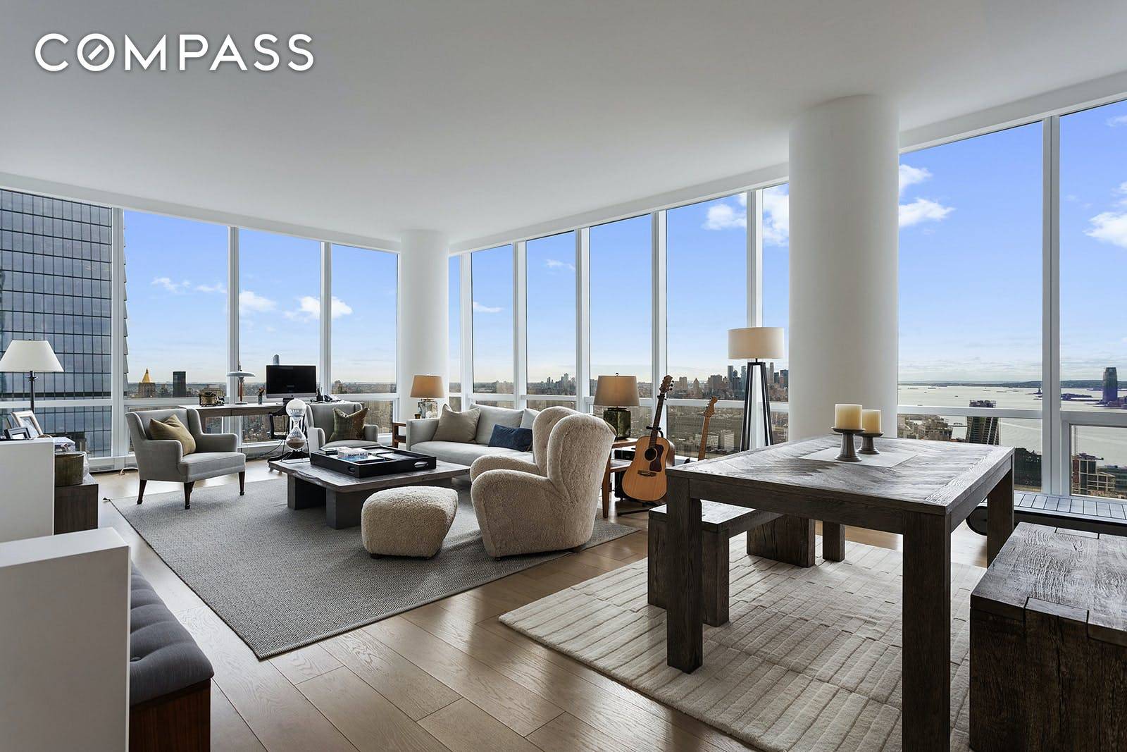 https 15hudsonyards65a. com Loft Residence 65A is a spectacular two bedroom residence of 2, 080 square feet with ceilings up to 10'10 and stunning skyline and Hudson River views.