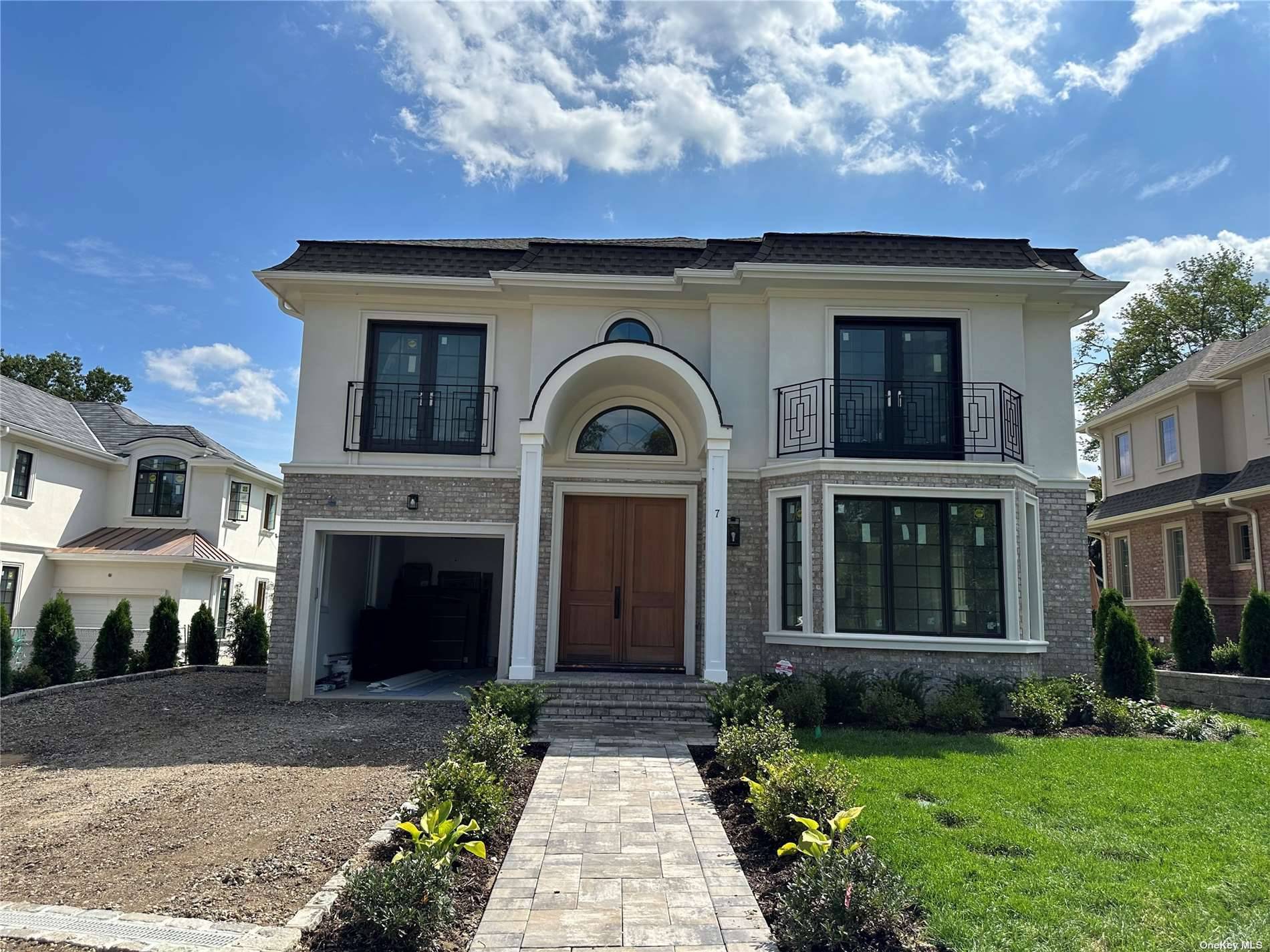 Brand New Luxury Stucco Side Hall Colonial Filled With Natural Sun Light Featuring Living Room W Fireplace, Dining Room, Den Family Room, Kitchen with Breakfast Area and Custom Cabinetry with ...
