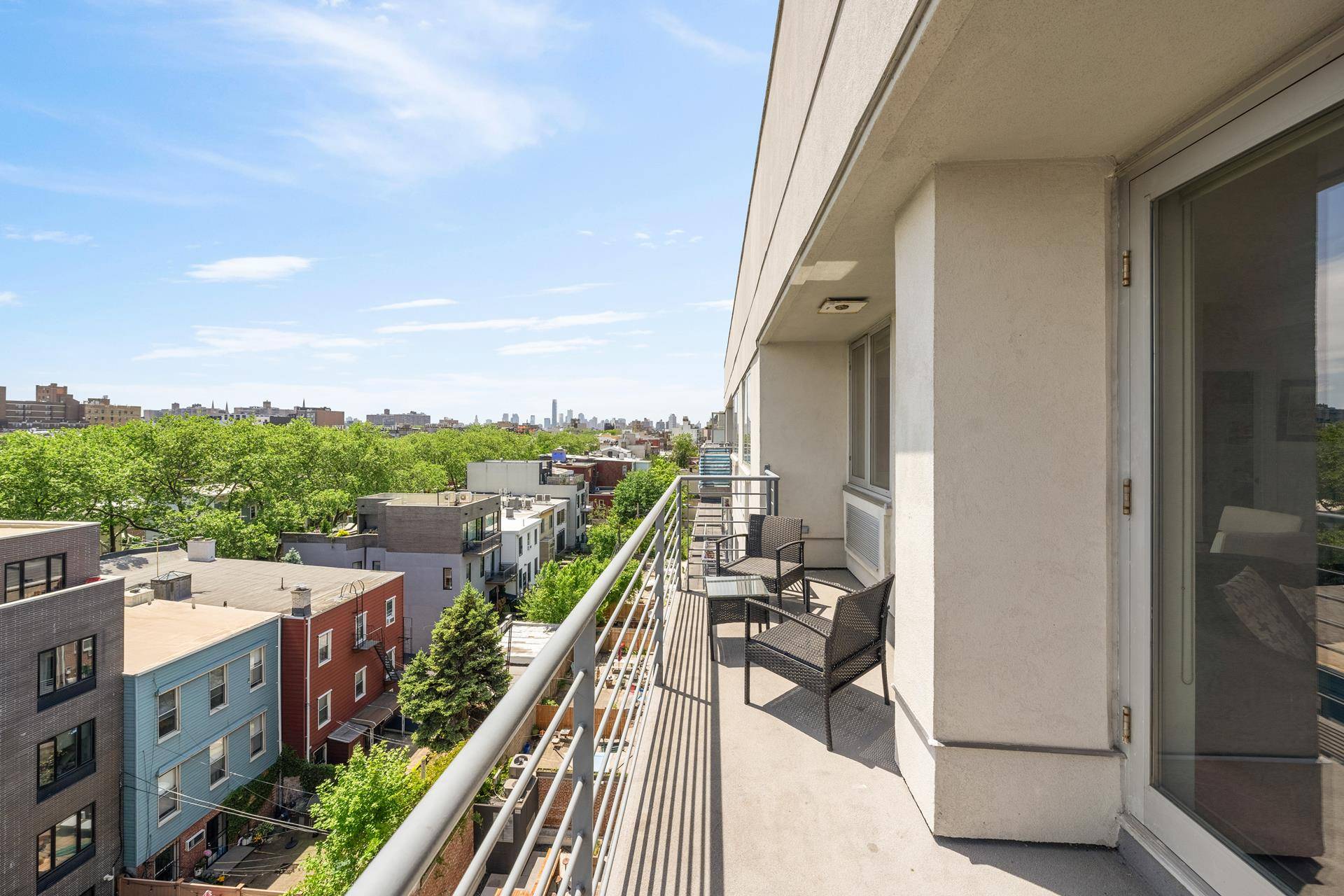BRING YOUR SUNGLASSES ! Top Floor TRUE Two Bedroom Two Bathroom home with Private Terrace located in one of the only Full Service Luxury Doorman Buildings in East Williamsburg.
