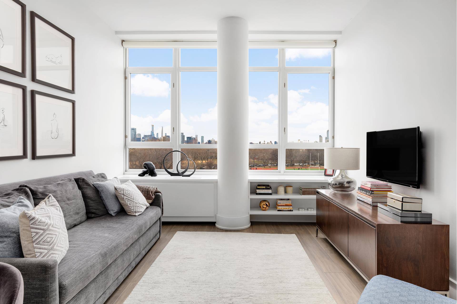 Amazing renovated 1 Bedroom 1 Bath Condominium overlooking McCarren Park with breathtaking views of Manhattan.