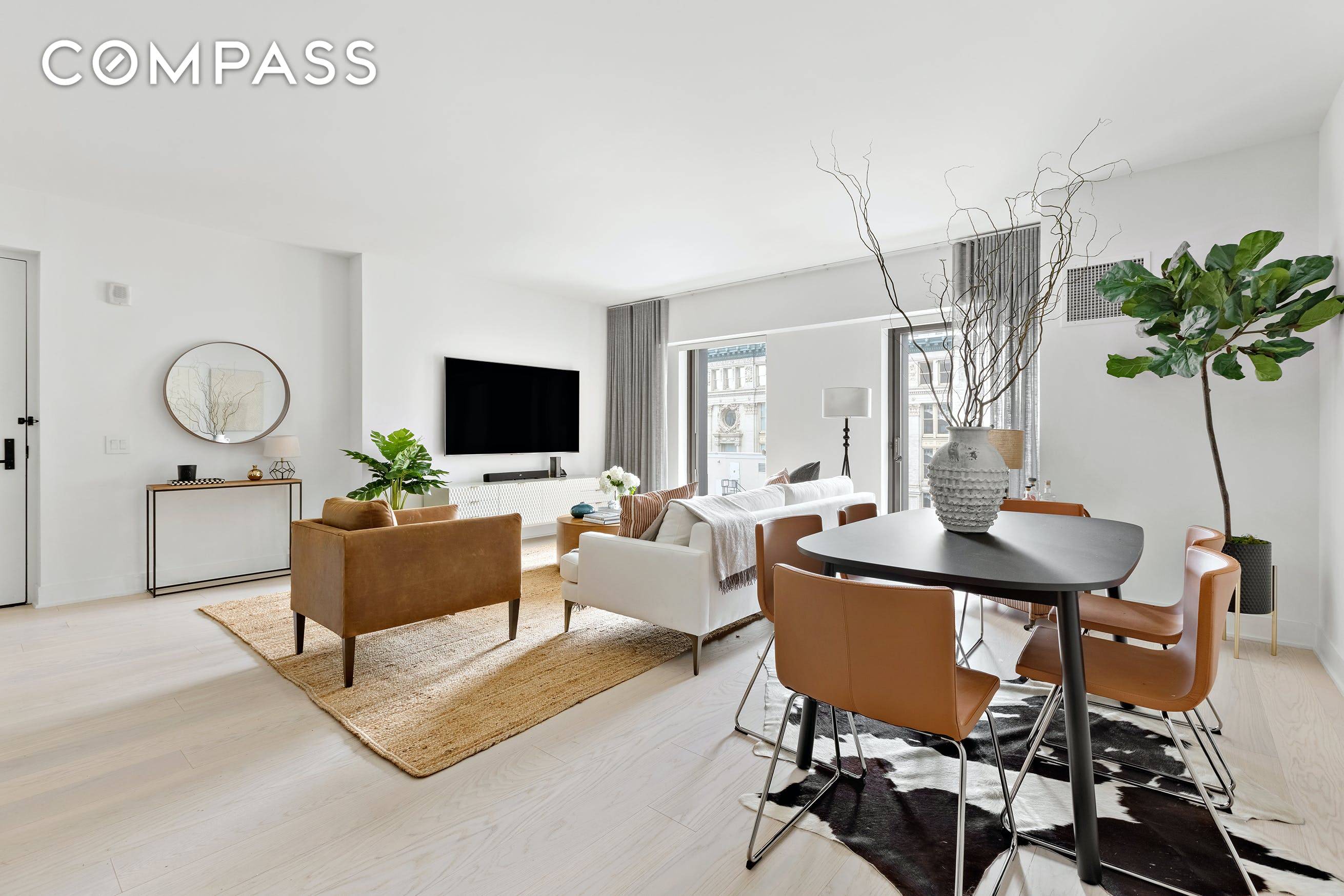 Situated at the intersection of Flatiron, Chelsea, and Union Square, this spacious, stunningly imagined 3 bedroom, 2.