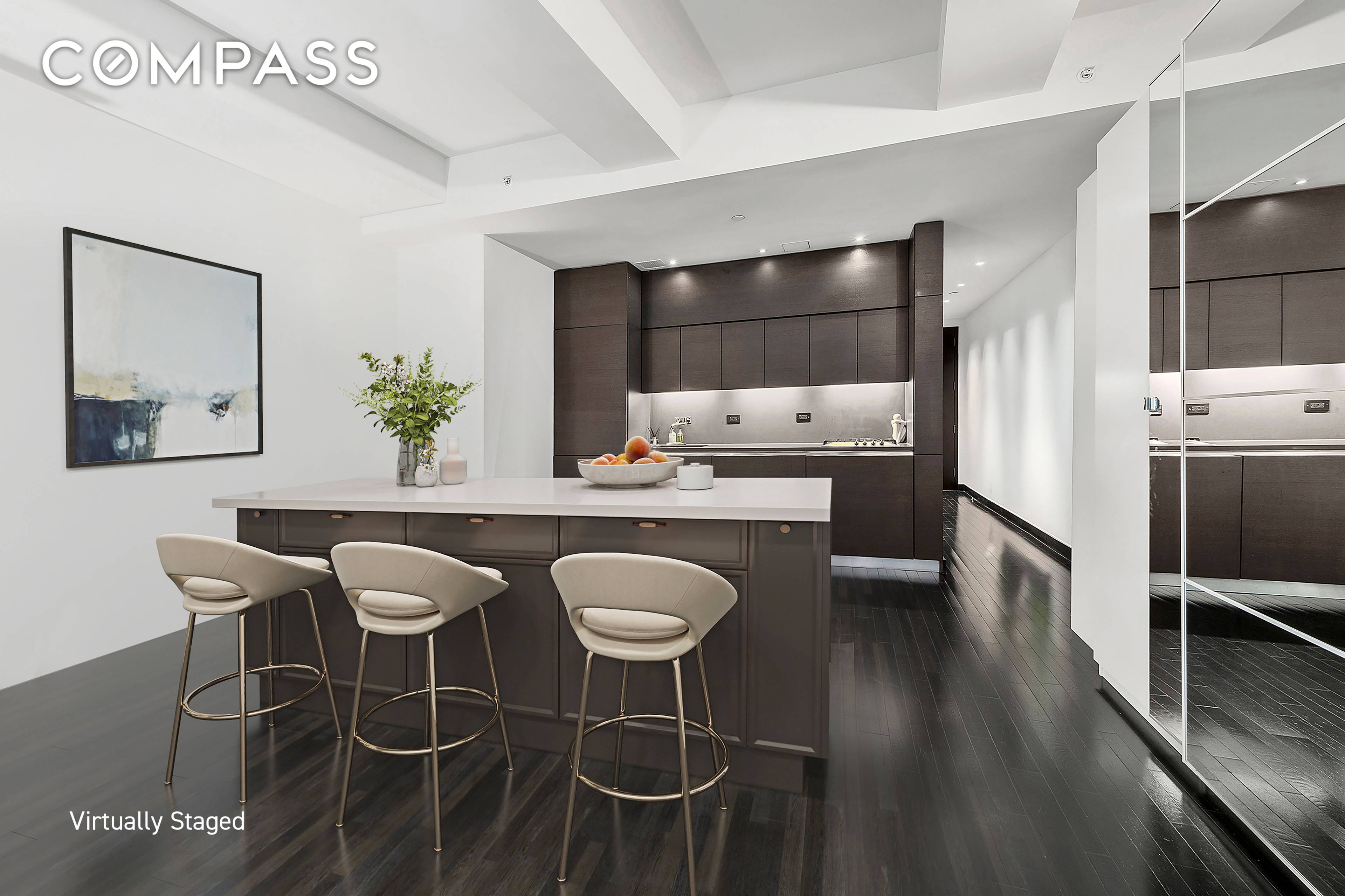 Residence 1416 offers a stunning loft style space within the luxurious Armani Casa Collection.