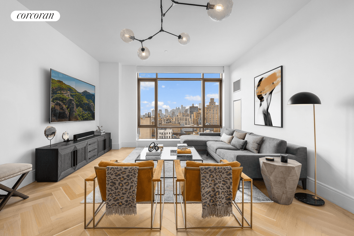 Welcome to 215 East 19th Street 11G, a sprawling three bedroom home with open city views in The Tower at Gramercy Square.