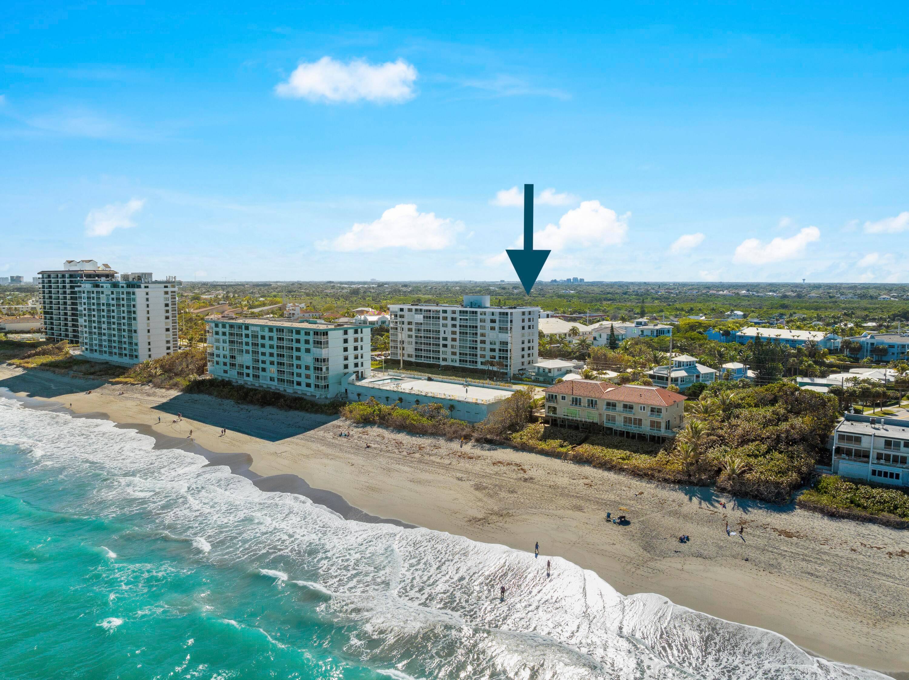 Immaculate renovated condo just steps away from Juno Beach, offering spectacular ocean views and stunning sunrises.