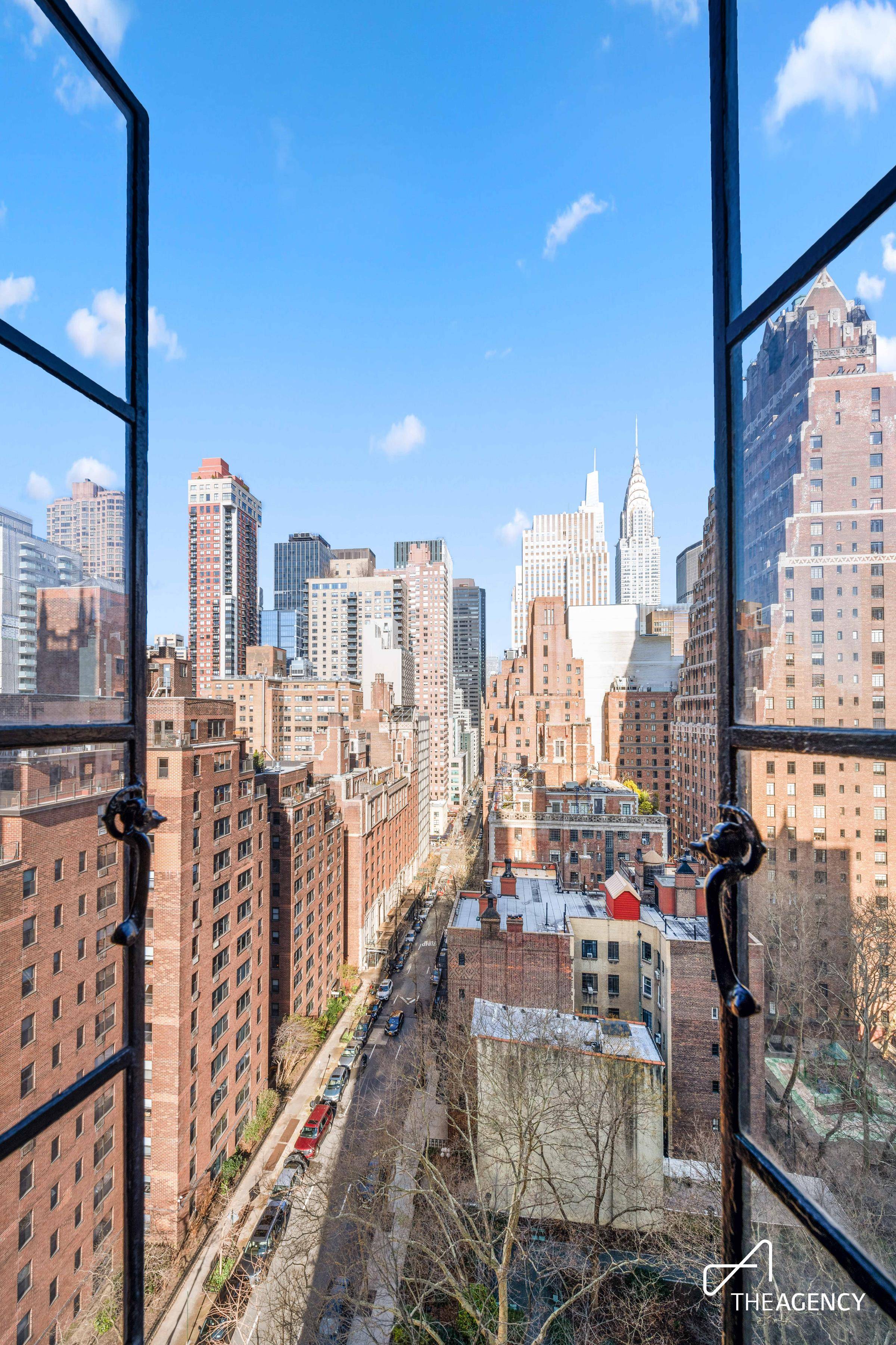 Rare opportunity to combine two high floor one bedroom corner units into a massive two or three bedroom, 2 bath residence in Tudor City.