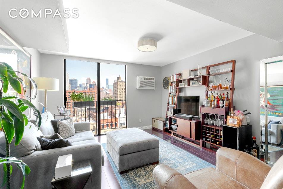 Welcome to this bright, renovated one bedroom perched atop a historic full service co op in Kips Bay.