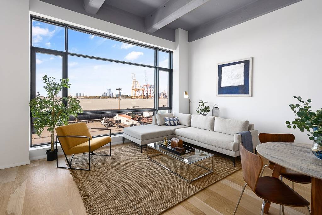 Come explore this stunningly beautiful loft with open views from the Statue of Liberty to lower Manhattan.