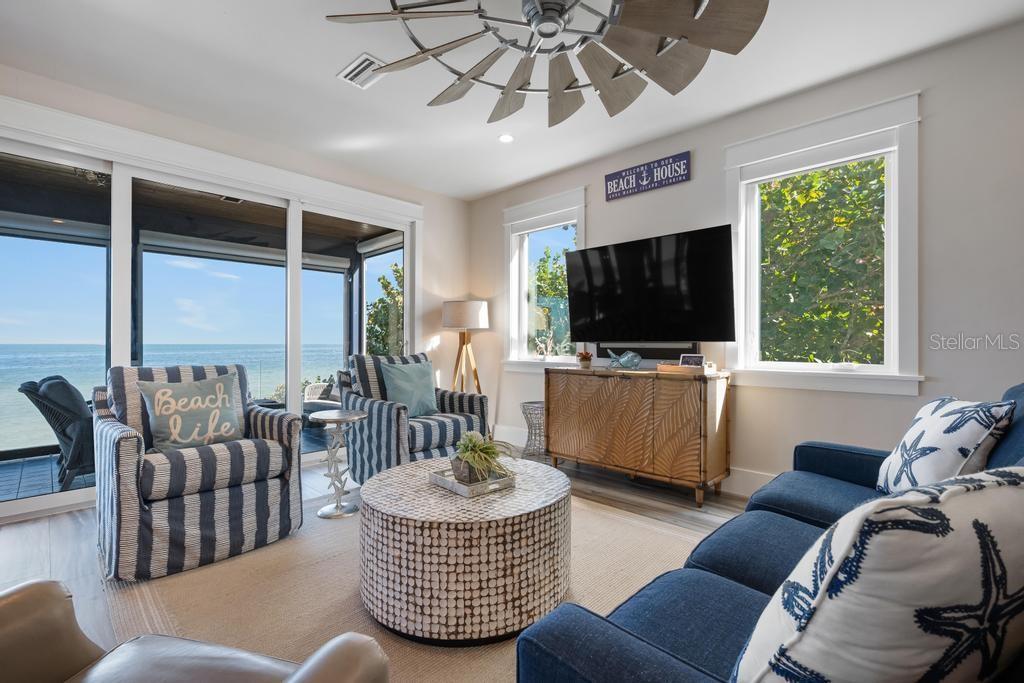 Living room with views of Tampa Bay and beyond!