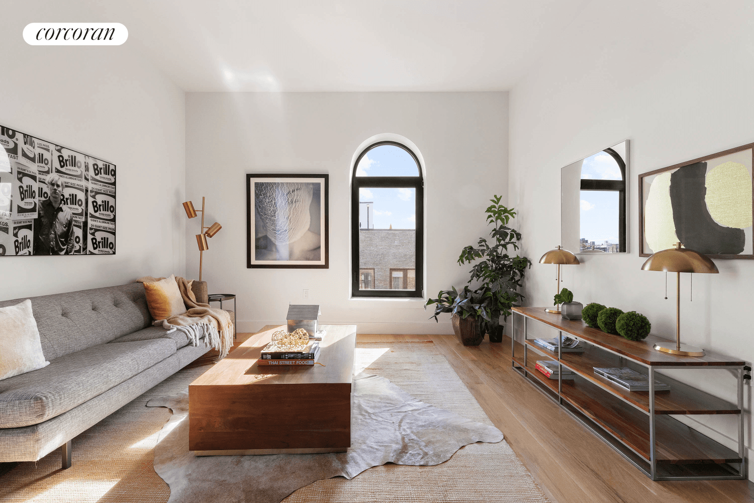 Welcome to unit 4E, the perfect top floor corner 2 bed, 2 bath home with a private 124 SF roof cabana located in the 10 Quincy Street Salvation Lofts, a ...